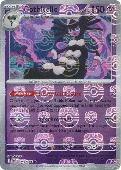 White Flare Gothitelle #43/86 Masterball Holo